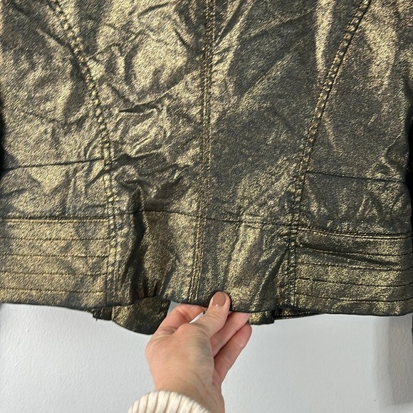 WHBM Coated Metallic Band Jacket Gold NWT Size 10 - Picture 12 of 13